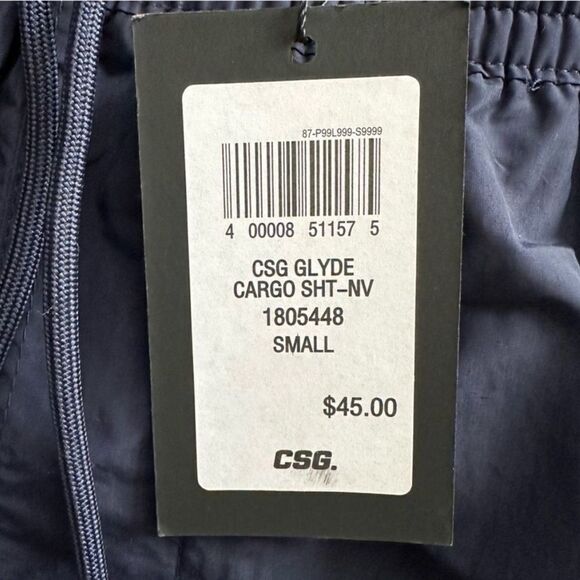 CSG Glyde Men’s Cargo Short Navy Blue Men’s Size Small - Picture 3 of 4